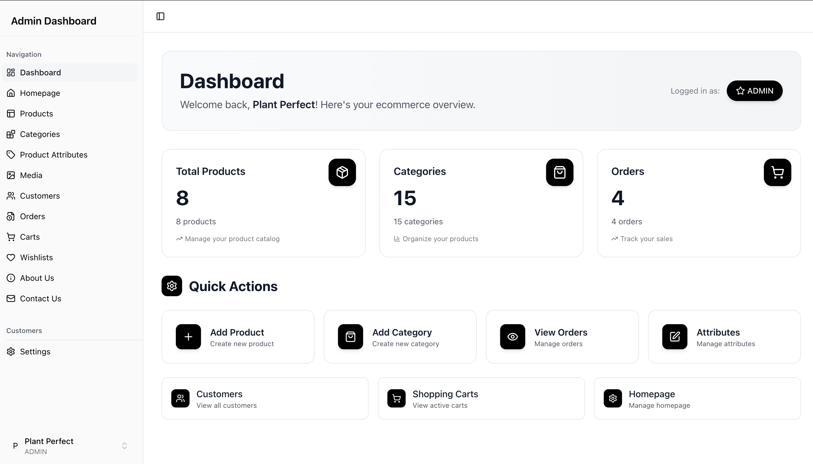 E-commerce Multi-tenant Dashboard